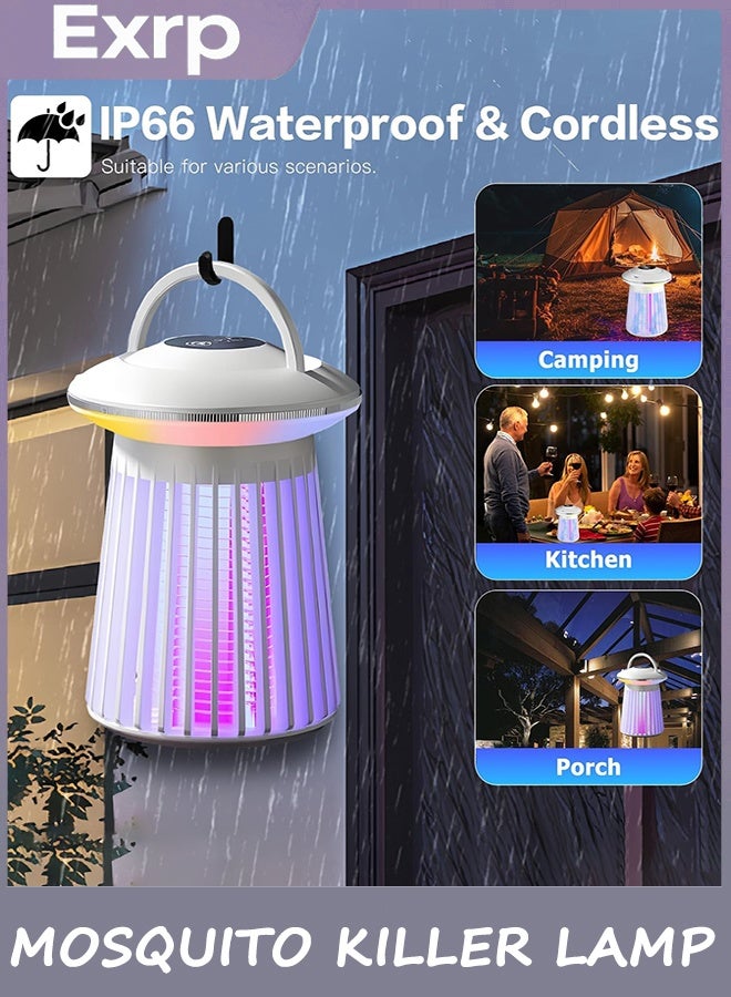 Exrp Upgraded Mosquito Killer Lamp, Electric Bug Zapper for Indoor & Outdoor, Rechargeable LED Night Light - Safe for Baby & Family, Camping, Backyard, Terrace - Image 4