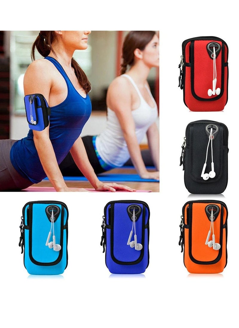 Rubik - Cell Phone Armband Pouch Bag Case for iPhone X, Xs, 8, 7, 6, 6S Samsung Galaxy S9, S8, S7, S6, A8 with Adjustable Band & Key Holder for Running, Walking, Gym, Red - Image 1