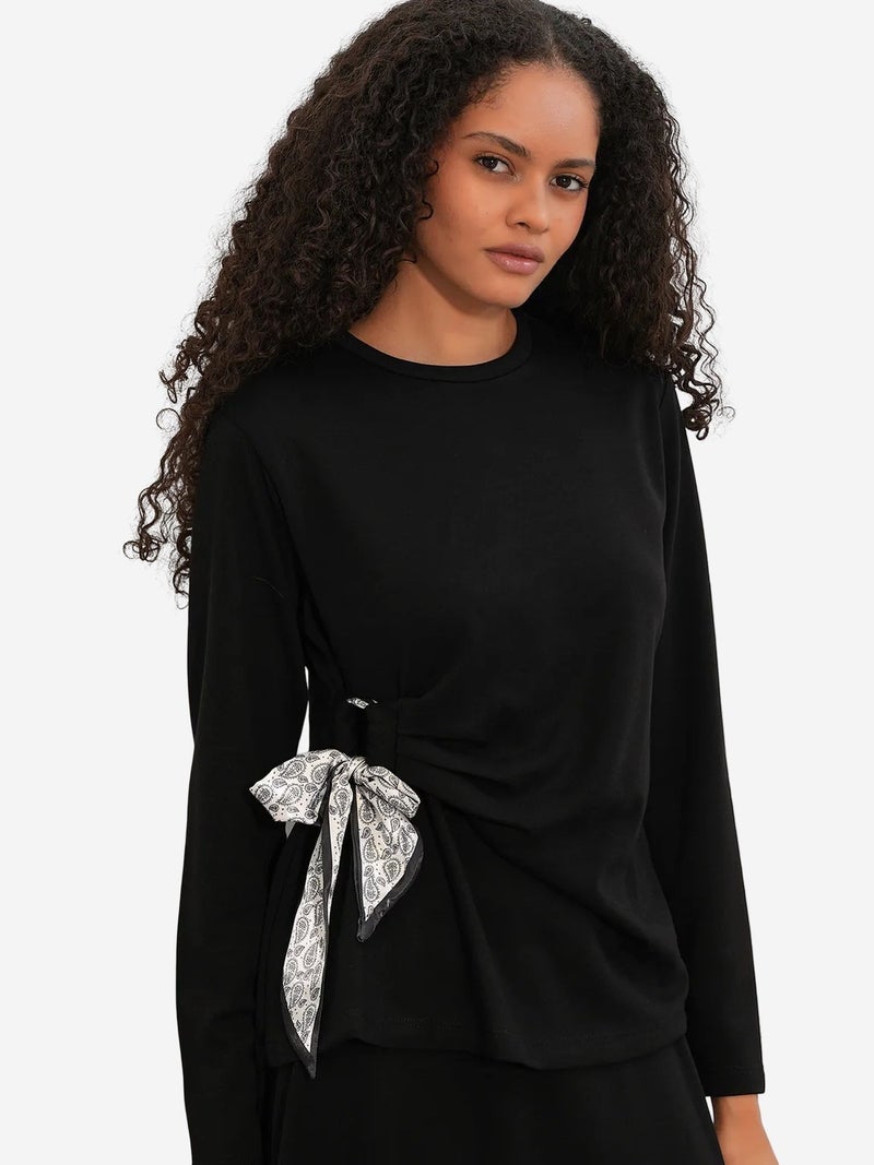 BIG DART BDART Long Sleeve Blouse And Wide-leg Skirt Coord - Image 4