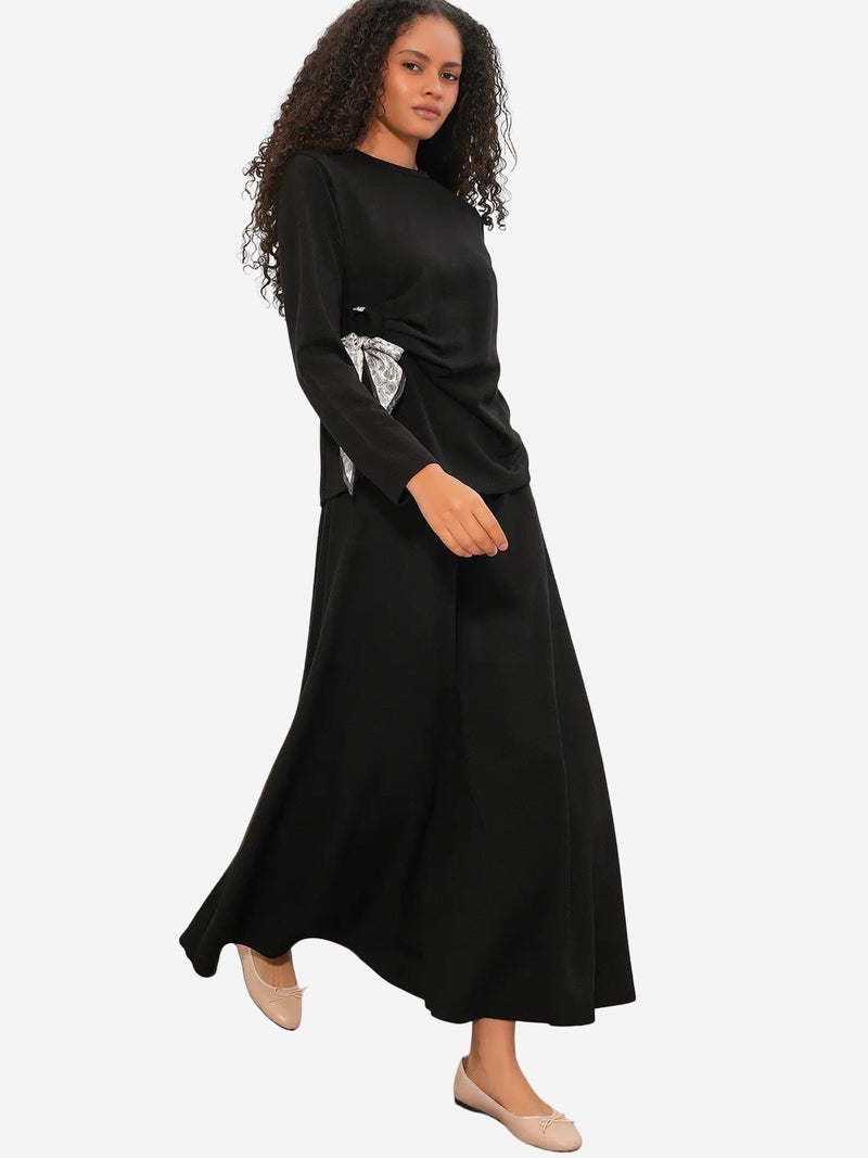 BIG DART BDART Long Sleeve Blouse And Wide-leg Skirt Coord - Image 3