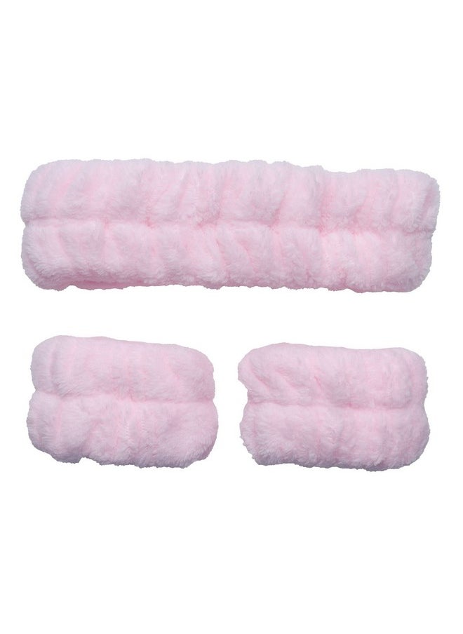 3 Pcs Headband Wrist Bands For Women Washing Face Soft Reusable Spa Microfiber Towel Headband Face Scrunchies Makeup Prevent Liquids From Spilling Down Your Arms (Light Pink) - pzsku/Z3EFB39962621811B49FDZ/45/_/1718616643/a81792d6-bc93-4192-80a1-68c3b6ec8659