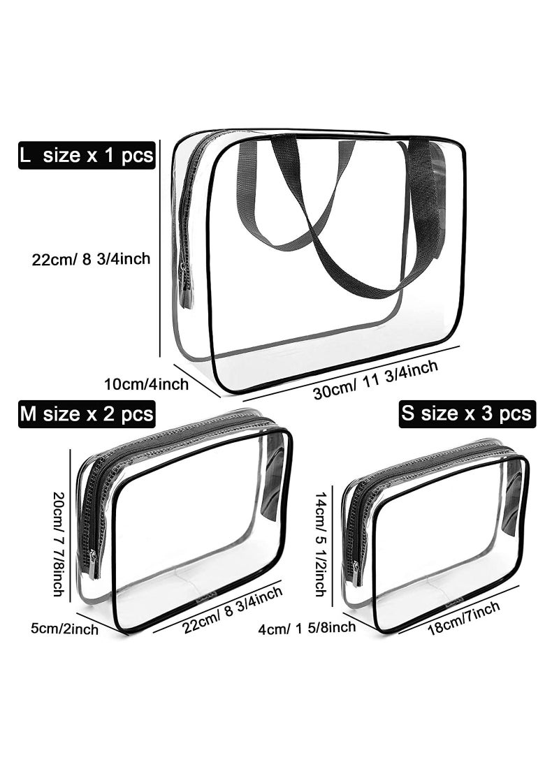 Y&D Clear Toiletries Bag, Funnasting 3 in 1 Waterproof Toiletry Travel Bag PVC Wash Makeup Business Bathroom for Men, Women and Kids - Image 2