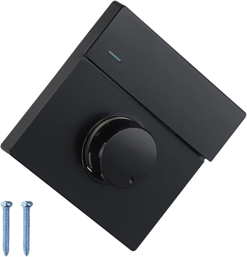 Black Ceiling Fan Speed Control Switch Stepless Adjustment Flame Retardant PC Material - Image 3