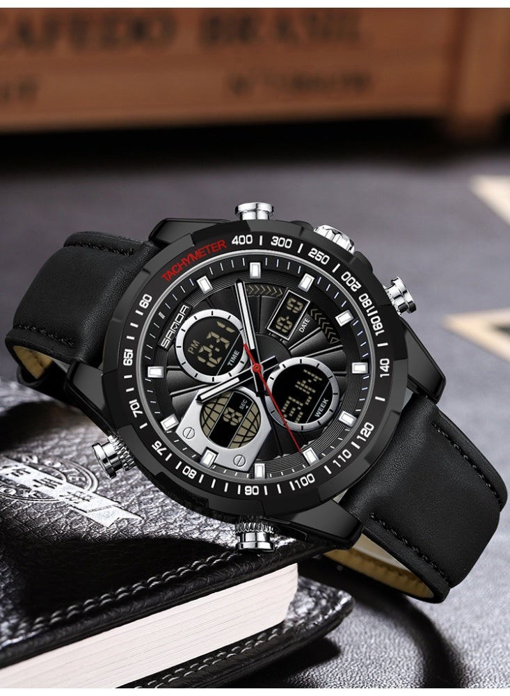 Sanda Men Military Sport Quartz Digital LED Wrist Watch Top Brand Luxury Date Week Waterproof Male Electronic Clock - Image 5