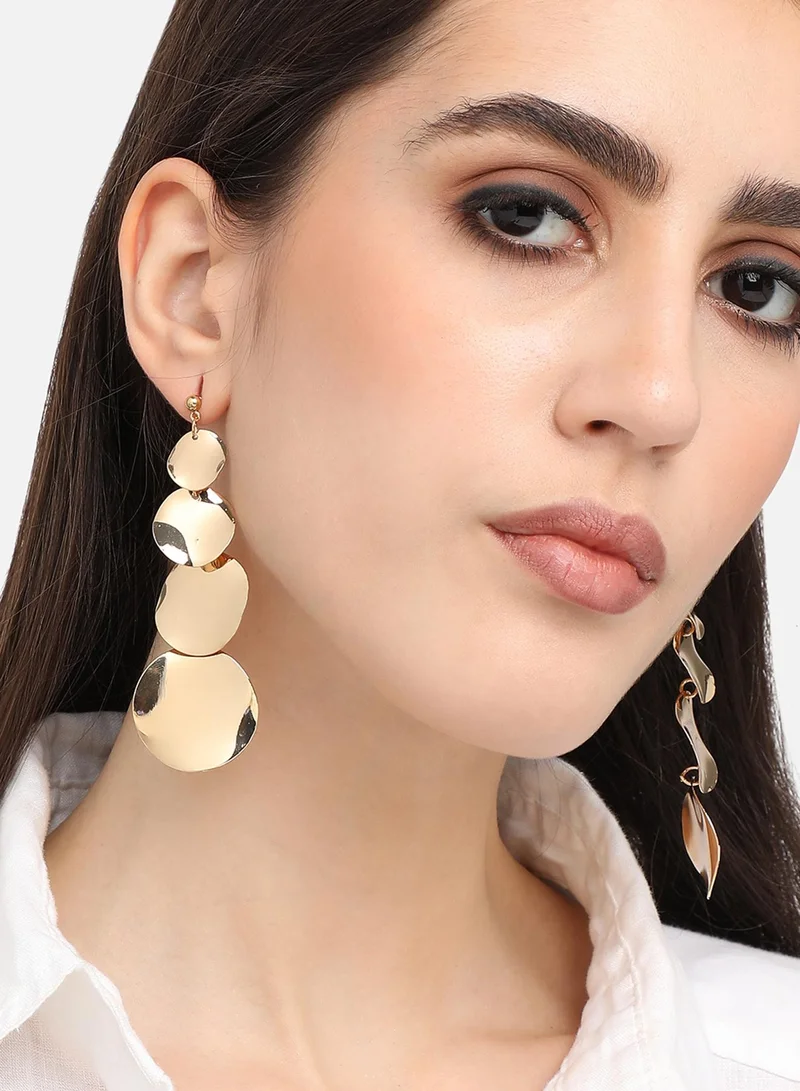 سوهي مطلية بالذهب مصمم عارضة انخفاض القرط