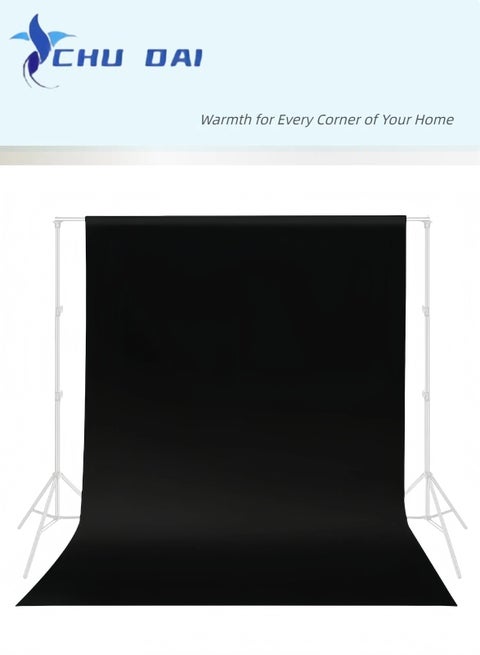 3M X 1.5M Black Backdrop Curtain, Black Photo Backdrop for Photoshoot, Party, Video Recording, Back Drop Background Cloths Polyester Fabric, for Photography, Birthday (Backdrop only)