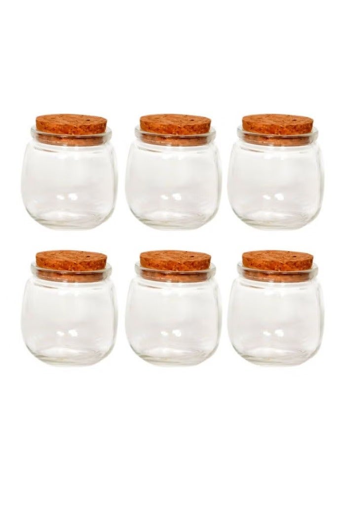 China 6-Piece Spices Jar With Cork Set Clear/Orange 100ml