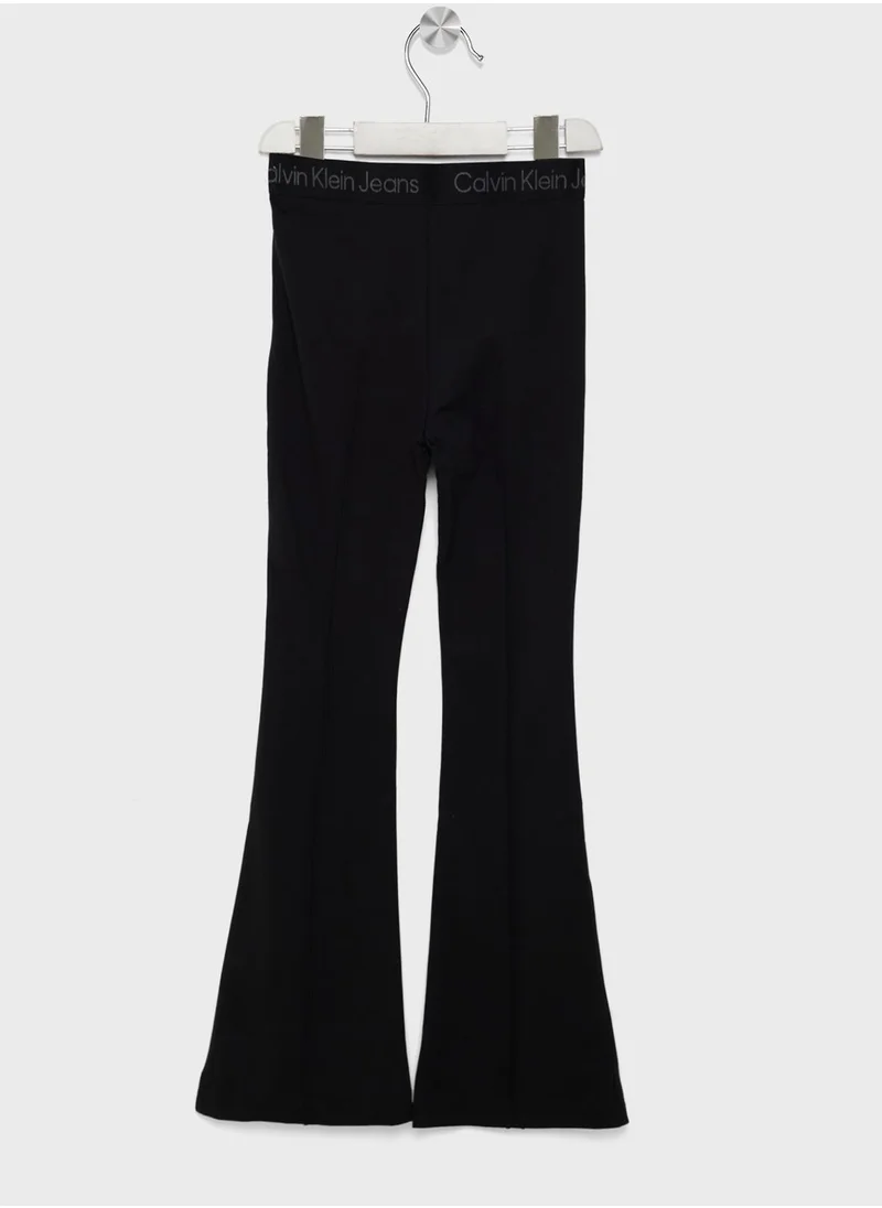 Calvin Klein Jeans Youth Punto Tape Flare Trousers