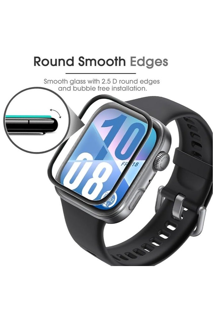 DKNG 3pcs Huawei Watch Fit 4  Screen Protector HD Clear Scratch Anti Foam Abrasion Resistant 3D Full Screen Coverage Case Curved Edge Screen Protector Black - Image 3