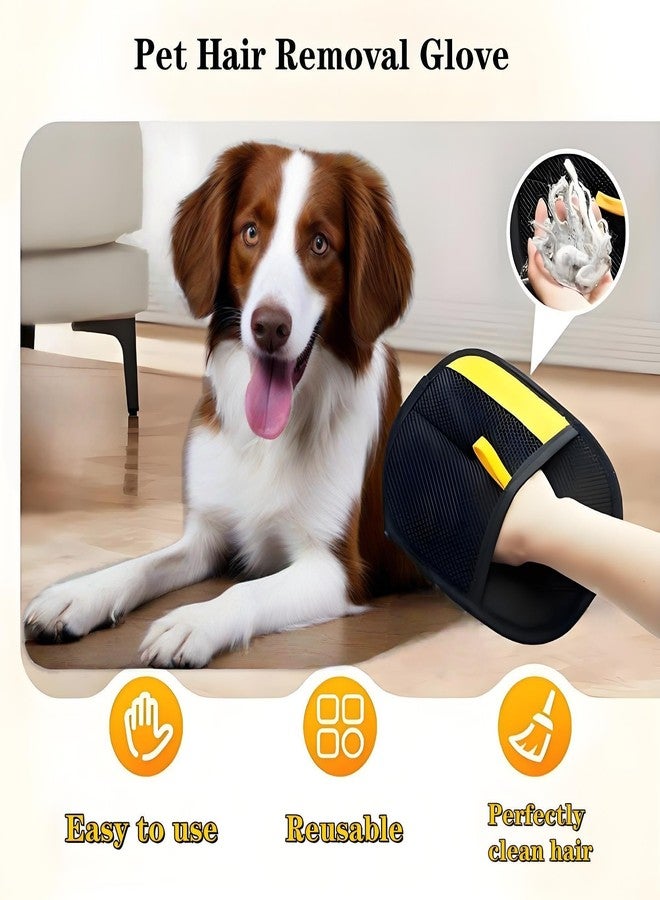 CLPCLP Pet Hair Removal Glove for Cats & Dogs, 2Pcs Newly Upgraded Electrostatic Pet Hair Remover Gloves, Reusable Magic Brush Pet Hair，Pet Hair Remover for Laundry, Sofas，Carpets，Clothing - Image 4