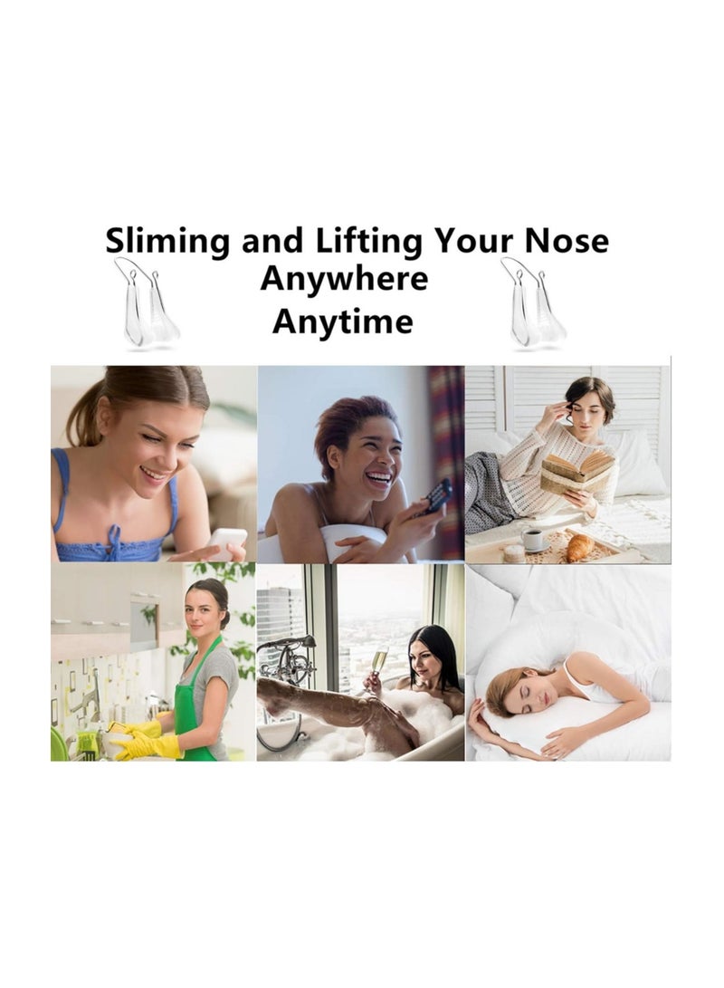 ماركة غير محددة مشبك لتشكيل الانف، اداة تجميل الانف، جهاز تجميل الانف بدون الم، سيليكون ناعم امن لتصحيح الانف، جهاز تنحيف الانف العريض للنساء والرجال  - Image 3