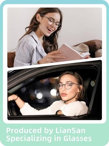 LianSan 2 Packs Progressive Multifocus Reading Glasses for Women - Ladies Near and Far Blue Light Blocking Computer Readers(Multicolor for 3ft,1.50x) - Image 2
