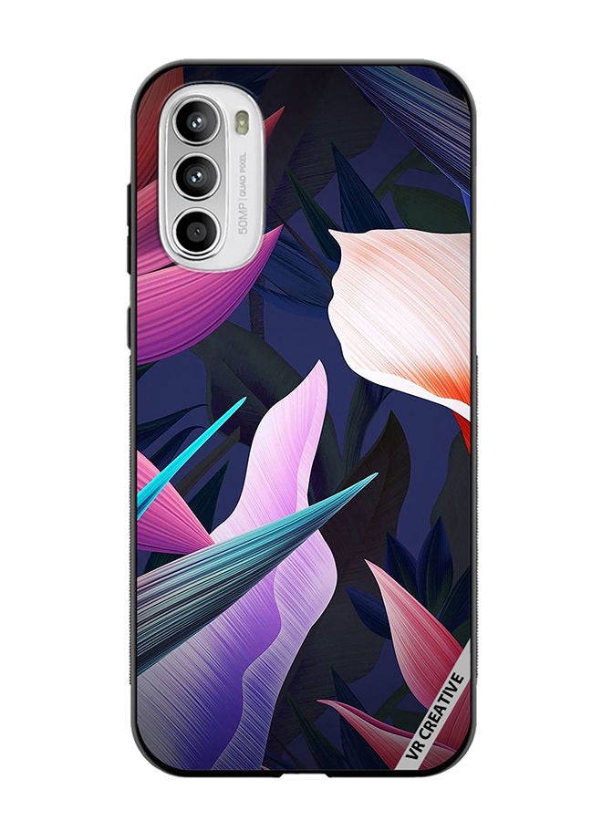 VR CREATIVE Protective Case Cover For Motorola Moto G82 Colorful Flowers And Leaves Design Multicolour - Image 1