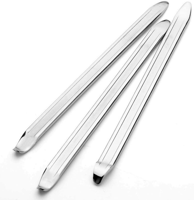 KAHEIGN 3Pcs Tyre Lever, 30cm Manganese Steel Tire Levers Spoon Tire Remover Repair Tools for Bicycle Motorcycle Bike Car Tire Changing Removing (Silver) - Image 1