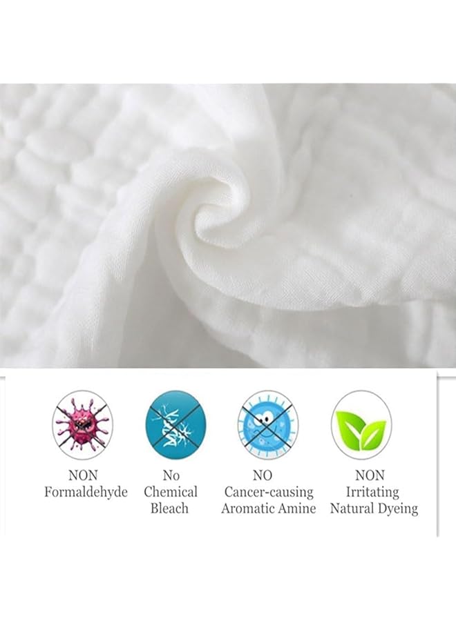 JZS 10 Pcs Baby Washcloths Baby Musulin Washcloths Newborn Face Towel Natural Cotton Baby Wipes Soft Newborn Baby Face Towel For Sensitive Skin Baby Shower Registry (30X30Cm) - Image 2