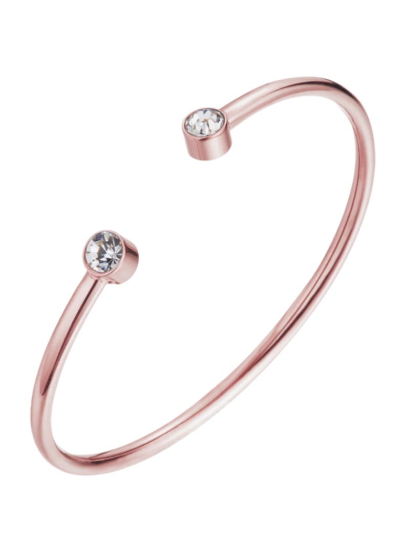 زنك سوار زينك النسائي المصنوع من الستانلس ستيل باللون الوردي الذهبي | ZFBG001RGC - Image 1