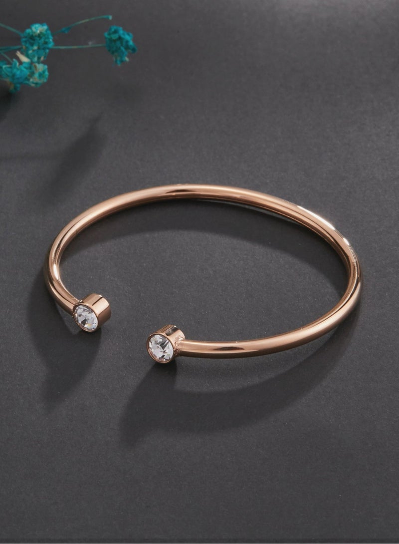 زنك سوار زينك النسائي المصنوع من الستانلس ستيل باللون الوردي الذهبي | ZFBG001RGC - Image 3