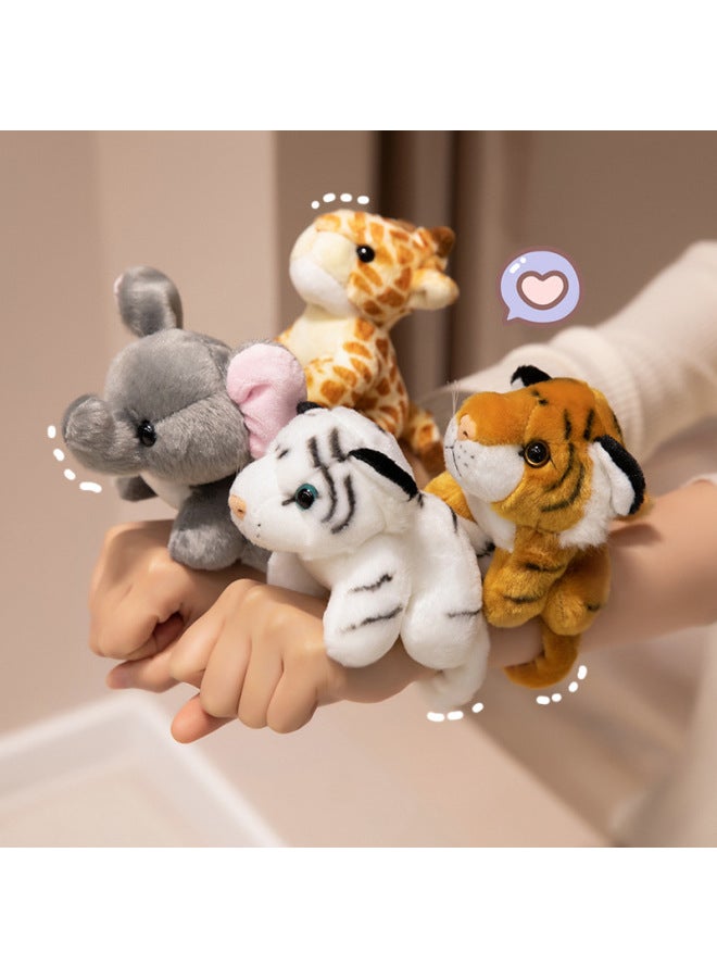 Zoo Stand Shoulder Doll Plush Toy Magnet Adsorption Standing Tiger Doll Giant Panda White Rabbit-Color:Bracelet + Standing Shoulder Doll - Giant Panda - Image 2