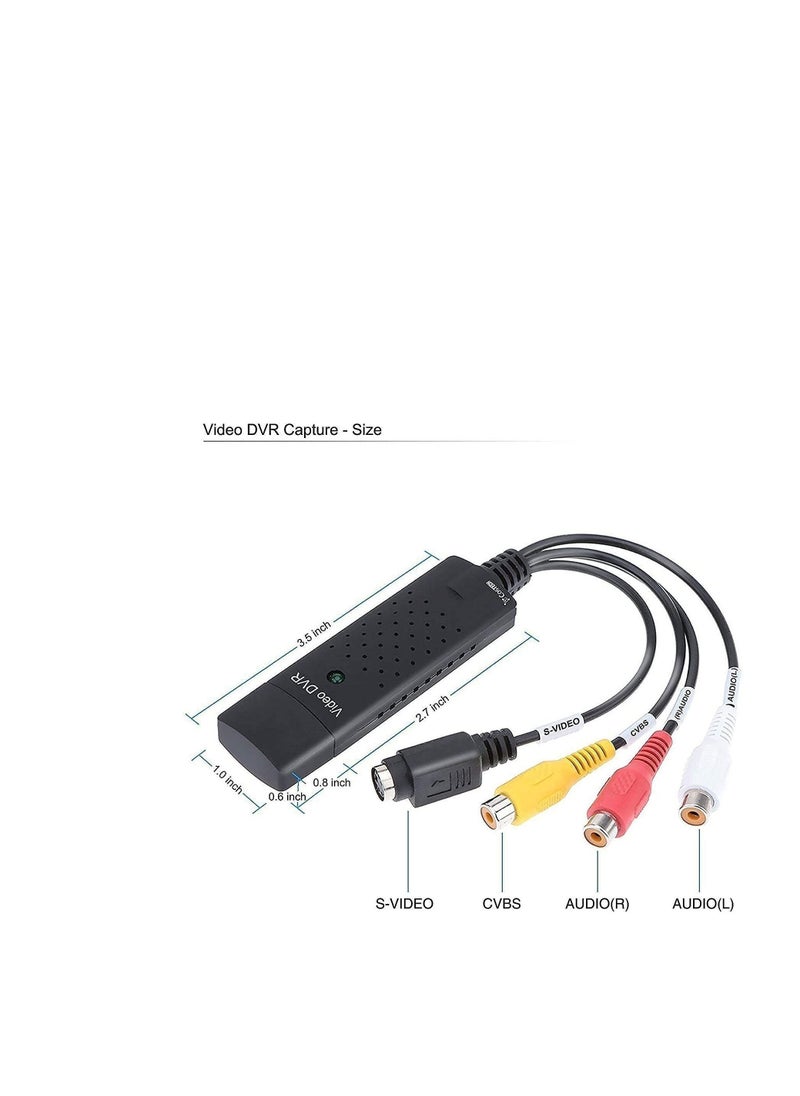 Ntech NTECH USB 2.0 Audio Video Capture Card, RCA to USB Converter Adapter VHS/VCR/USB/TV/Hi8/Game S Video to Digital DVD Converter, Support Vista/XP/Mac/OS/Windows 10/8.1/8/7) - Black  - Image 5