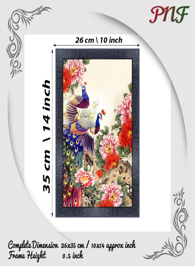 pnf Poster And Frames Peacock Wall Painting With Acrylic Sheet | For Living Room, Bedroom | Home Decoration Item | Best Gifting Option (10 * 14inch,Multicolour,Synthetic) 25347 - Image 2
