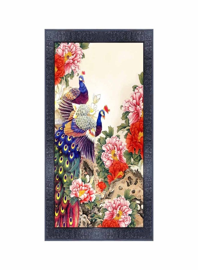 pnf Poster And Frames Peacock Wall Painting With Acrylic Sheet | For Living Room, Bedroom | Home Decoration Item | Best Gifting Option (10 * 14inch,Multicolour,Synthetic) 25347 - Image 1