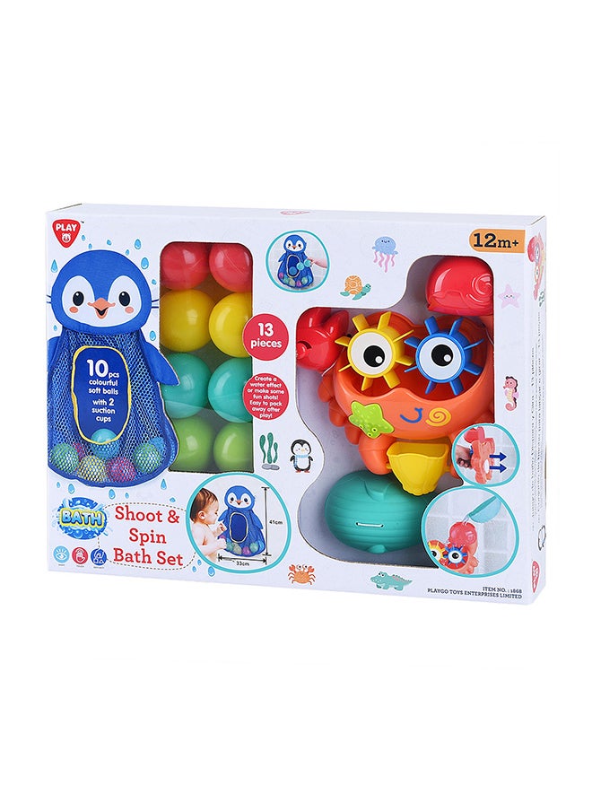 PLAYGO Shoot & Spin Bath Set - 13 Pcs  - Image 1