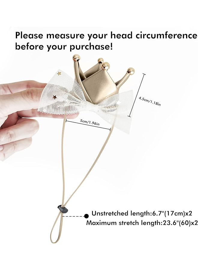 إيروريكس عصابة رأس لتصوير الأطفال، تاج الأميرة، قبعة عيد ميلاد لطفلة رضيعة، فيونكة للأطفال الصغار - Image 5