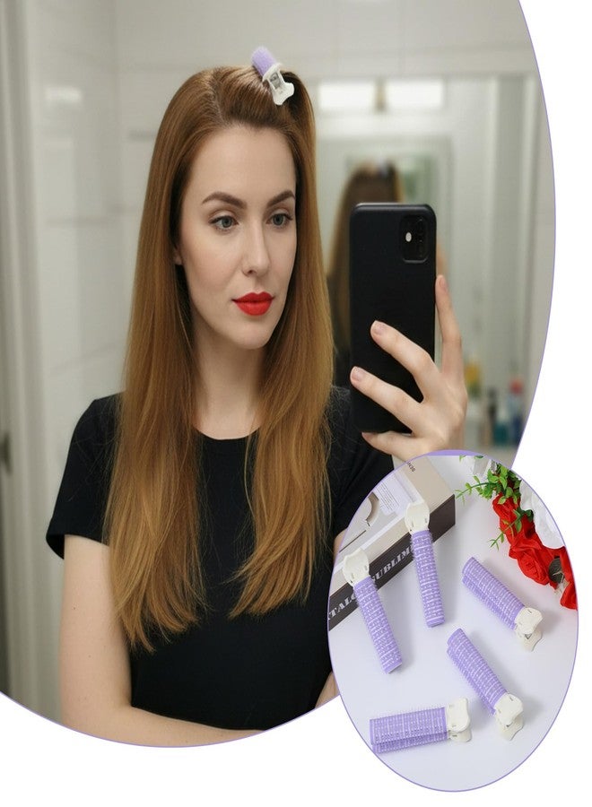 Elegaperma 10pcs Volumizing Hair Clips,Root Volume Roller Clips,Volume Hair Clip for Roots,Creating See-Through Bang,Bangs Curler DIY Hairs,Root Lifting Tool,Lightweight and Portable,Purple - Image 3