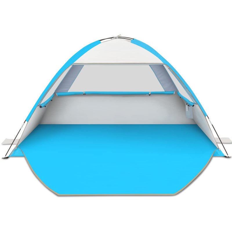 Gorich Beach Tent Sun Shelter for 3/4/6/8/10 Person with UPF 50ï¼‹ UV Protection, Lightweight & Easy Setup Beach Shade Canopy, Portable Beach Shade Tent Beach Cabana - Image 1