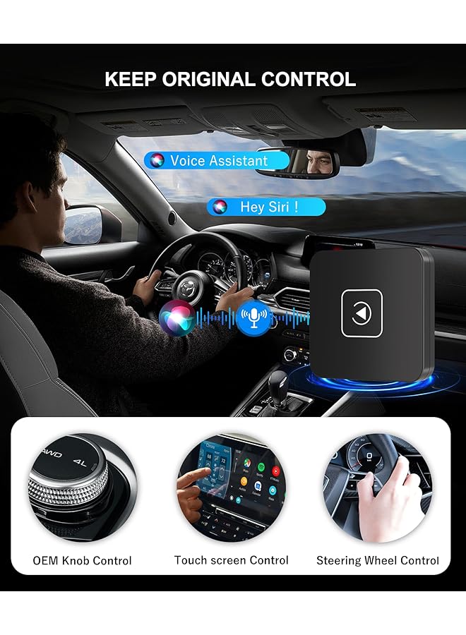 Generic Wireless Carplay Adapter For Oem Wired Carplay To Wireless Connection Plug And Play Dongle,Keep Original Control 5Ghz Wifi Low Latency  - Image 3