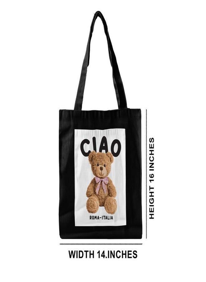 PrintingZone Canvas Tote Bag for Women with Zip and Inner Pocket for Shopping, Office, Travel and Daily Use(BTB-79)(BTB-79) - Image 5