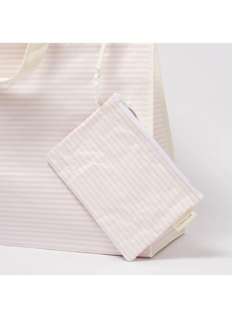 ساني لايف Carryall Beach Bag Lazy Days Pink Stripe