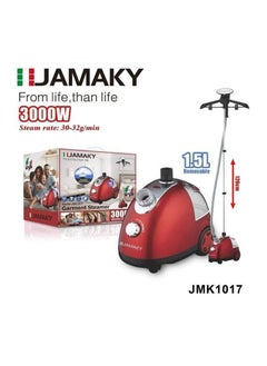 JAMAKY Italy Jamaki Steam Iron with Stand 3000W 220V 50Hz 1.5L Tank Red 1 Year Warranty 
