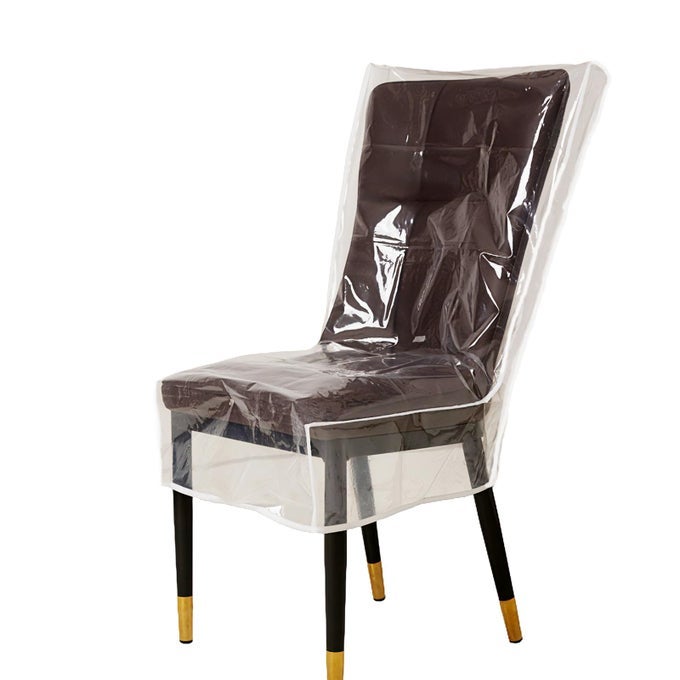 4 PACK PLASTIC CHAIR COVERS WATERPROOF CLEAR DINING ROOM CHAIR COVERS VINYL KITCHEN LARGE PLASTIC CHAIR SEAT PROTECTORS FOR CAT SCRATCHKIDS MESSES NO DUSTSPILLSPET HAIR