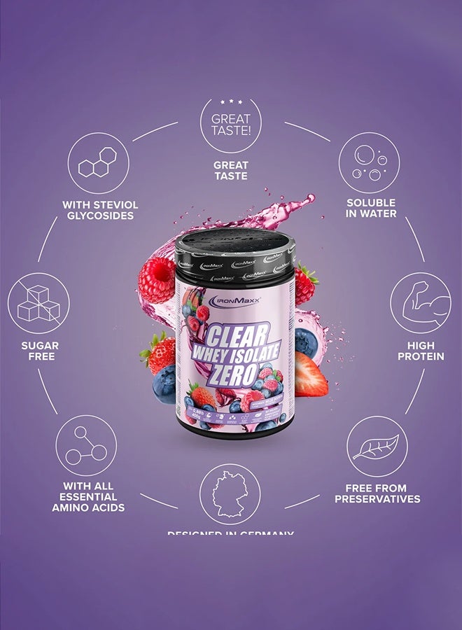 IronMaxx CLEAR 100% WHEY ISOLATE ZERO | 400g | Wild Berries Flavor, Refreshing & Sugar-Free Protein - Image 5