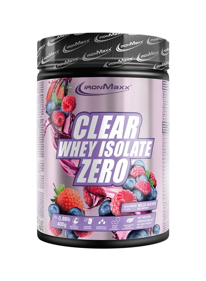 IronMaxx CLEAR 100% WHEY ISOLATE ZERO | 400g | Wild Berries Flavor, Refreshing & Sugar-Free Protein - Image 2