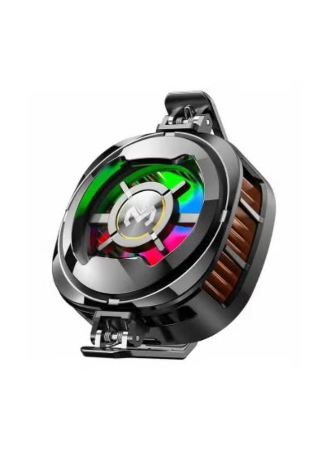 Memo CX06 Magnetic Phone Cooler Fan with Colorful RGB Lights – Ultra-Quiet Portable Air Cooler for Gaming, Streaming & Charging – Fast Cooling Radiator Using Advanced Semiconductor Technology – Snap-On Magnetic Mount Compatible with iPhone, Android & All Smartphones – Effective Heat Control and Battery Protection Mobile Radiator  - Image 1