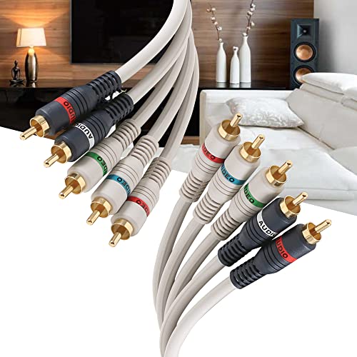 STEREN Component Video Cable - 12 Ft RCA Cable - DVD Cables to Connect to The TV - Component Cables - 5 RCA Cable - RCA to Component - 5 RCA Component Video and Audio Cable - 3.6 Meters 254-612IV - Image 5