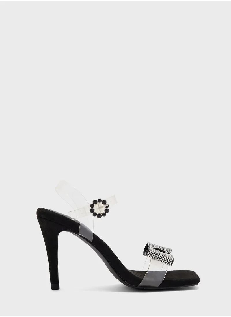 منبور Open Toe Strap High Heel Sandals