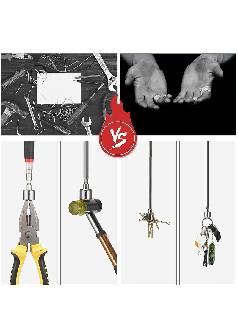 Telescoping Magnetic Pickup Tools, Include 20 lb Magnetic Tool and 3 lb Telescoping Magnet Stick Gadget for Hard to Reach Places, Suitable for Birthday, Father’s Day Gift(2 Pieces) - Image 4