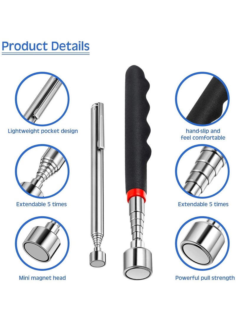 Telescoping Magnetic Pickup Tools, Include 20 lb Magnetic Tool and 3 lb Telescoping Magnet Stick Gadget for Hard to Reach Places, Suitable for Birthday, Father’s Day Gift(2 Pieces) - Image 3
