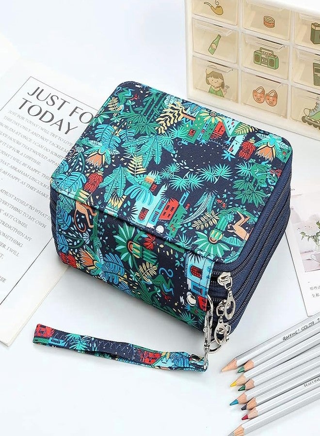 Climberty® Large Capacity Pencil Pouch with 78 Elastic Loops, Multi Layer Zipper Stationery Organizer Bag, Cartoon Print Travel Pen Case for School, Art Supplies, Colored Pencils, 6.3"x7.87"x2.36" - Image 5