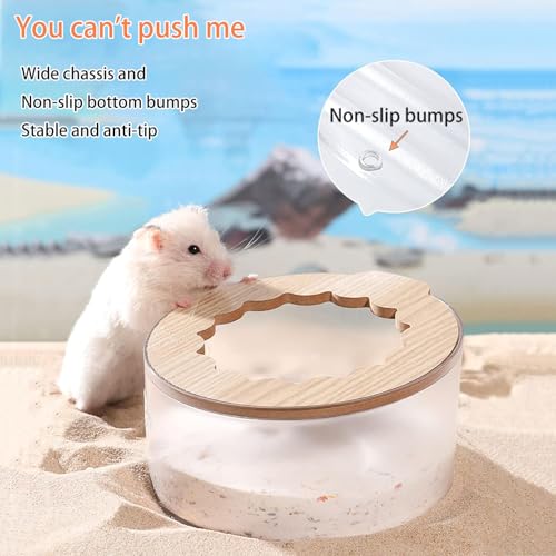 Marchul Hamster Sand Bath Container, Hamster Sand Bath Box with Cleaning Scoop, Transparent Hamster Bathtub Bathroom Toilet, Easy to Clean, Hamster Litter Box for Dwarf Hamster, Syrian Hamster, Gerbil - Image 2