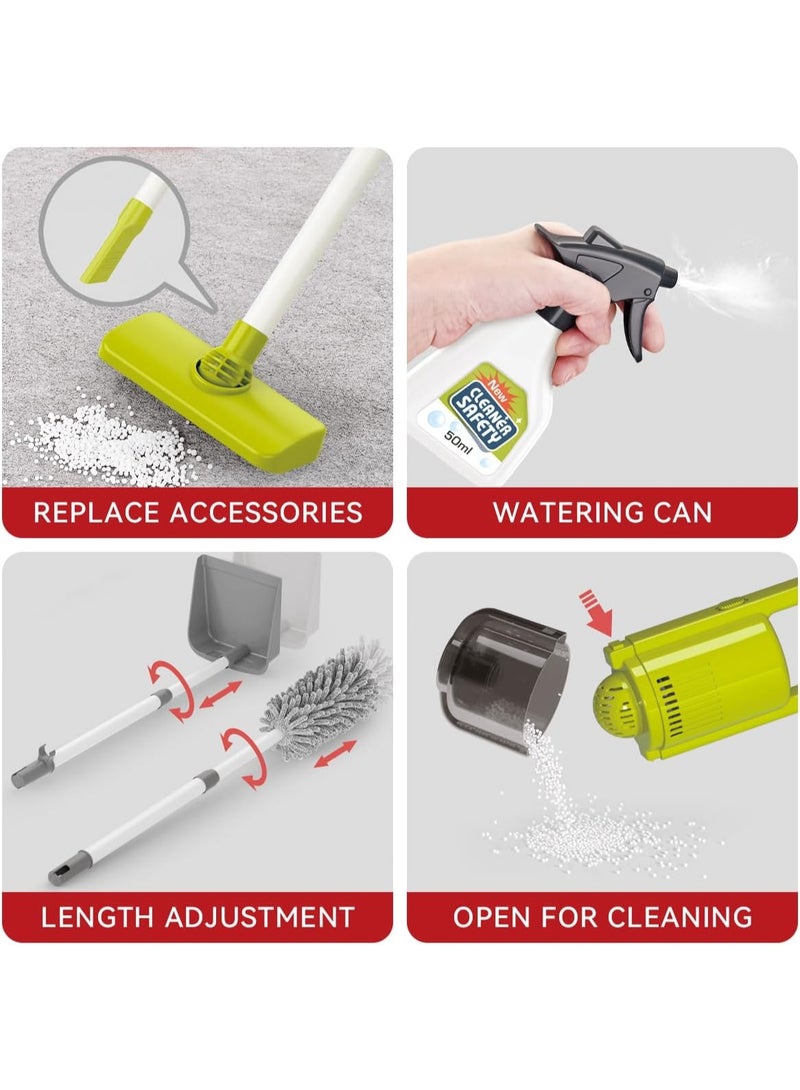 LBMT Kids Cleaning Set,29 PCS Toddlers Pretend Play Housekeeping Supplies Kits with Real Working Vacuum Cleaner, Broom, Spray Bottle, Dust Pan and More Role Play Educational Toys for Toddler Boys Girls (Red) - Image 2