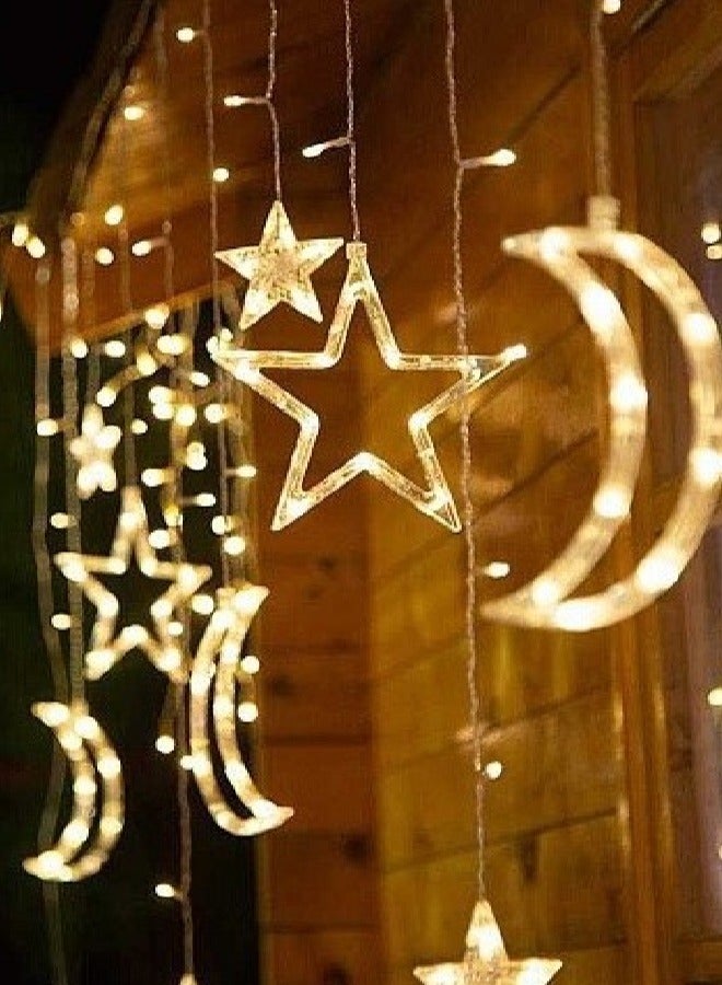 Loquat EID Crescent Light, Eid Crescent Star Lights and Celebrations, Star and Moon Design - Image 1