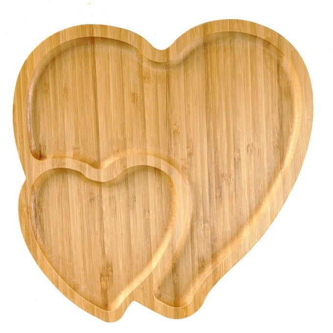 Heart Shaped Charcuterie Board Wood Serving Platters and Trays Side Dish Serving TraysMother Day Table Decorations Supplies