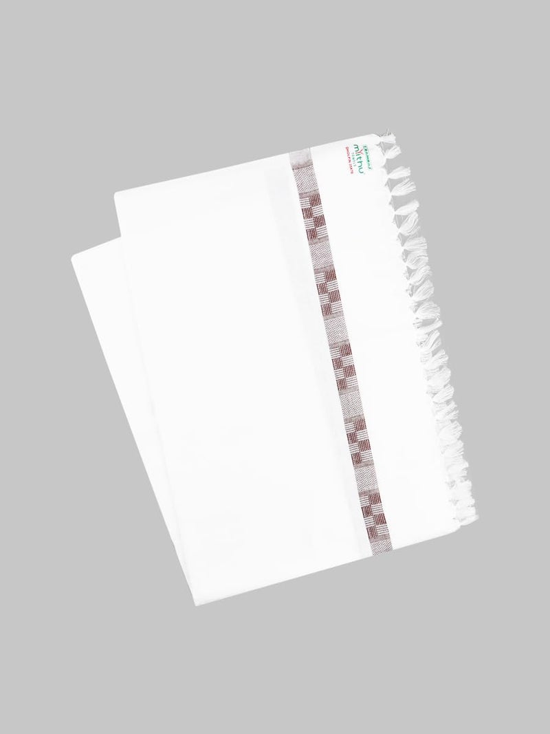 RAMRAJ COTTON Cotton White Bath Towel Kiwi - Image 3