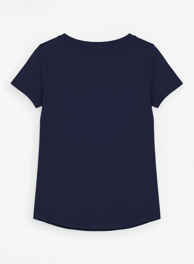 Looney Tunes Graphic Print Round Neck Fashion T-shirt