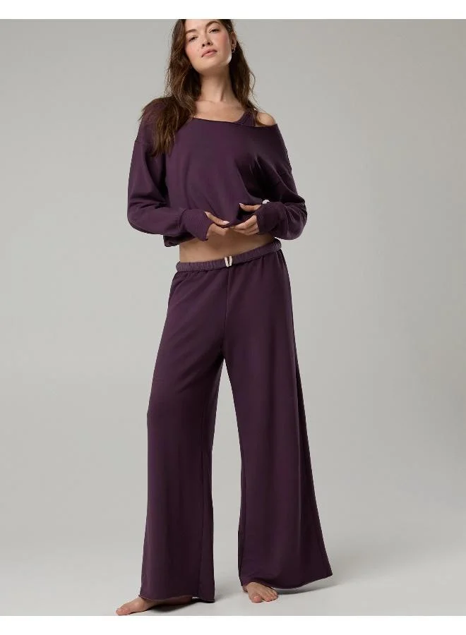 Aerie OFFLINE By Aerie OTT Fleece Super Wide Leg Pant