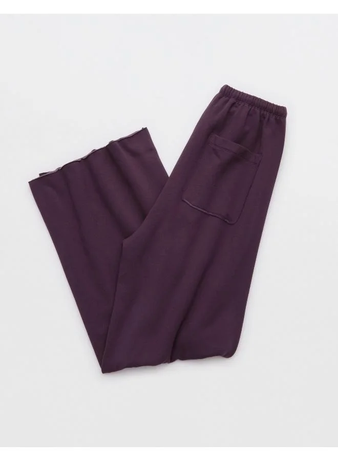 Aerie OFFLINE By Aerie OTT Fleece Super Wide Leg Pant
